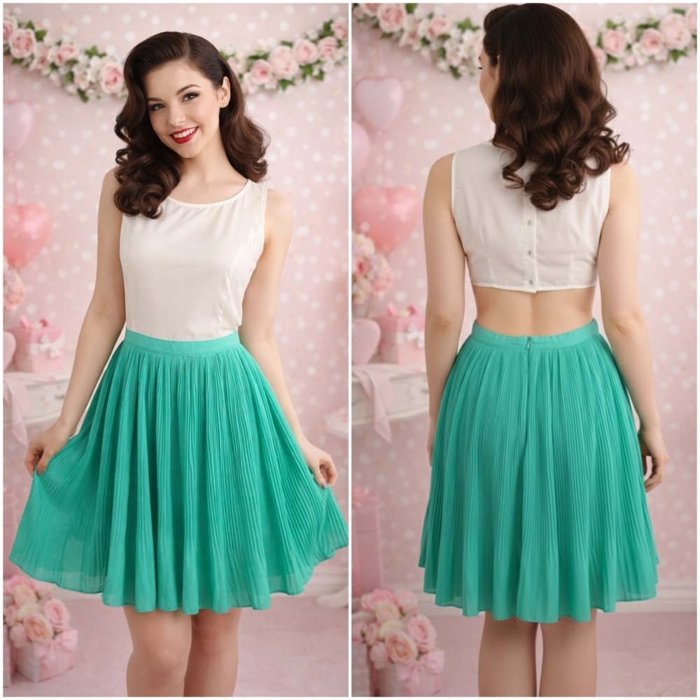 YA Los Angeles Pleated Pinup Dress